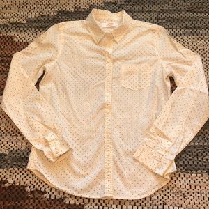 Joe Fresh Polka Dot Long Sleeve Button Dow…
